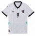 Camiseta Austria Marcel Sabitzer #9 Segunda Equipación Replica Eurocopa 2024 para mujer mangas cortas